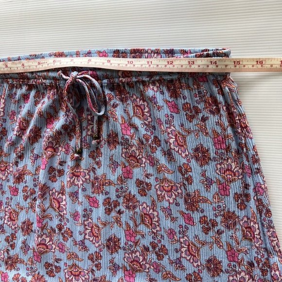 Arnhem Christina Maxi Skirt Pink Iris Floral Tiered Boho Peasant Spell Size M 12 - Picture 14 of 15